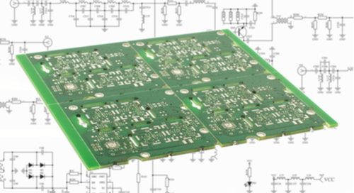 回路図シート上のPCBの写真