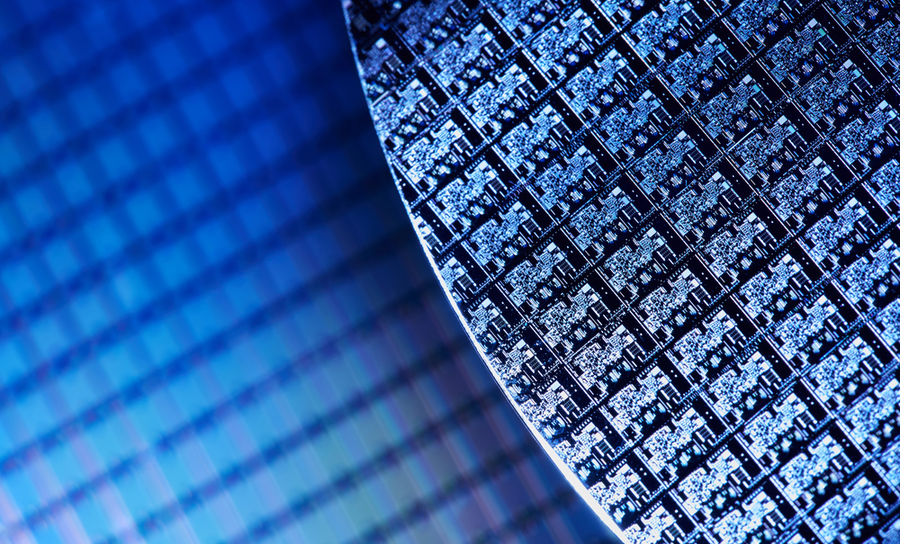 Macro of Silicon wafers