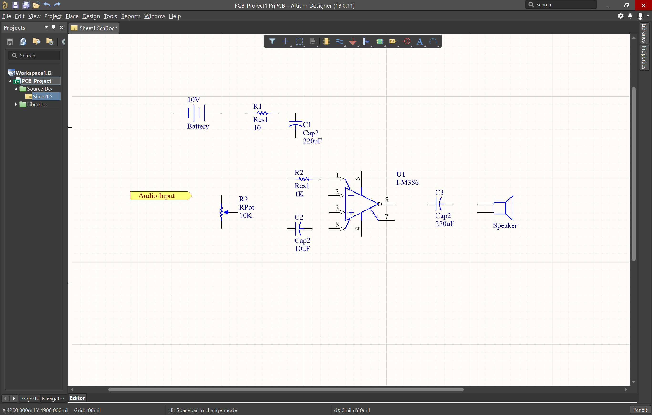 Picture of reference port on schematic in Altium Designer
