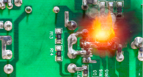 Flaming circuit board