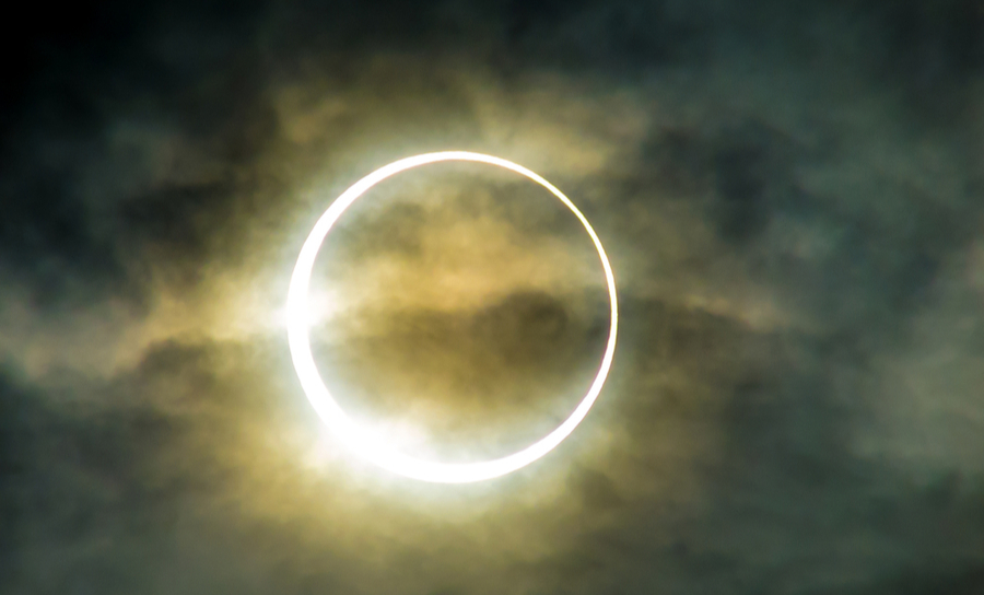 Photo of an annular eclipse