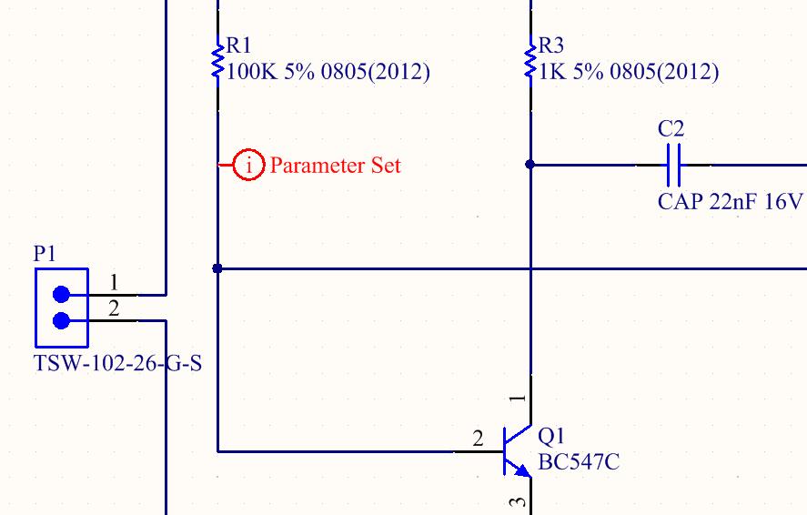 Screenshot of AD18 parameter set directive in net connection order