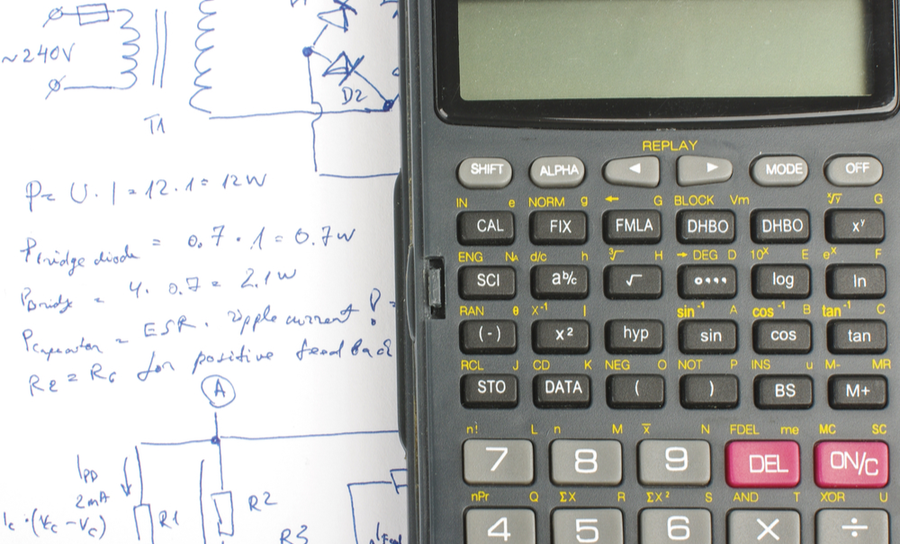 Calculator and an electronic schematic
