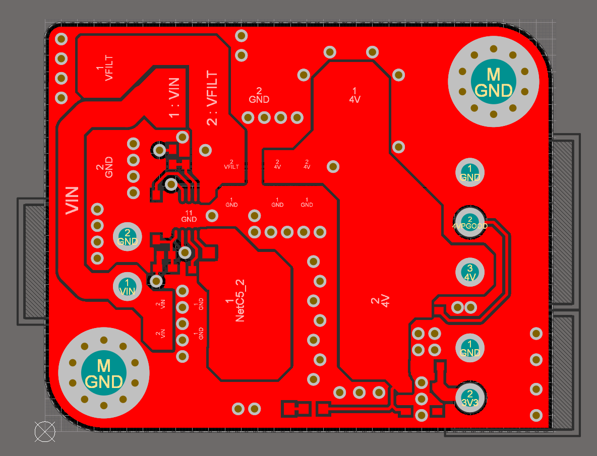 Altium Designer 20 final PCB Layout for a 48V to 3.3V Regulator Design Project