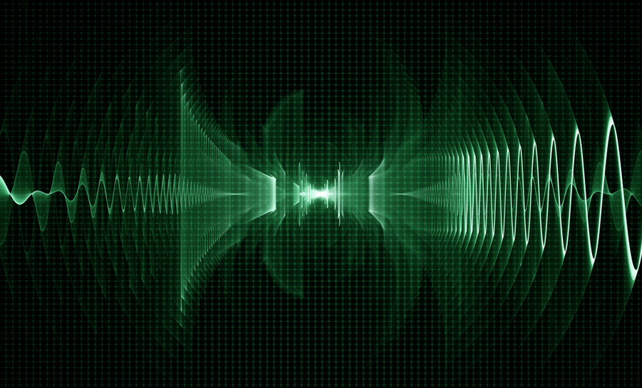 Sound wave on oscilloscope