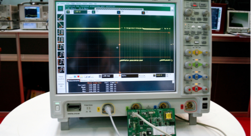 Digitaler Signalausgang auf einem Oszilloskop