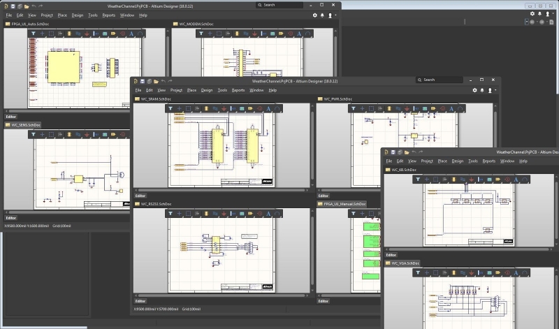 L'efficiente editor di schematici gerarchici di Altium Designer per la progettazione PCB CAD
