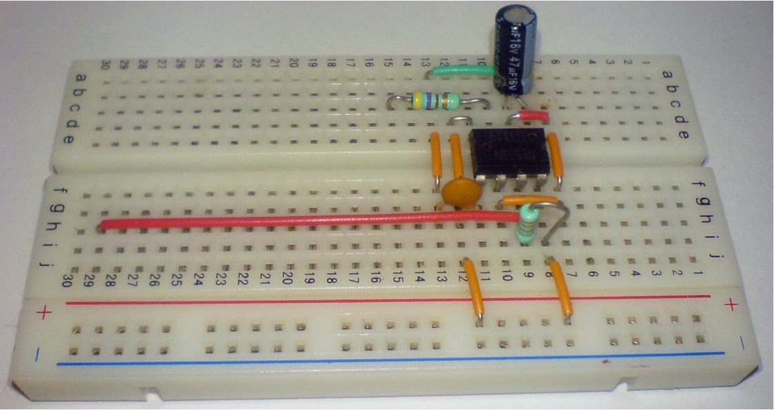 PCB board prototype or breadboard using through-hole