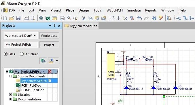 Proyecto sin biblioteca de esquemáticos electrónico