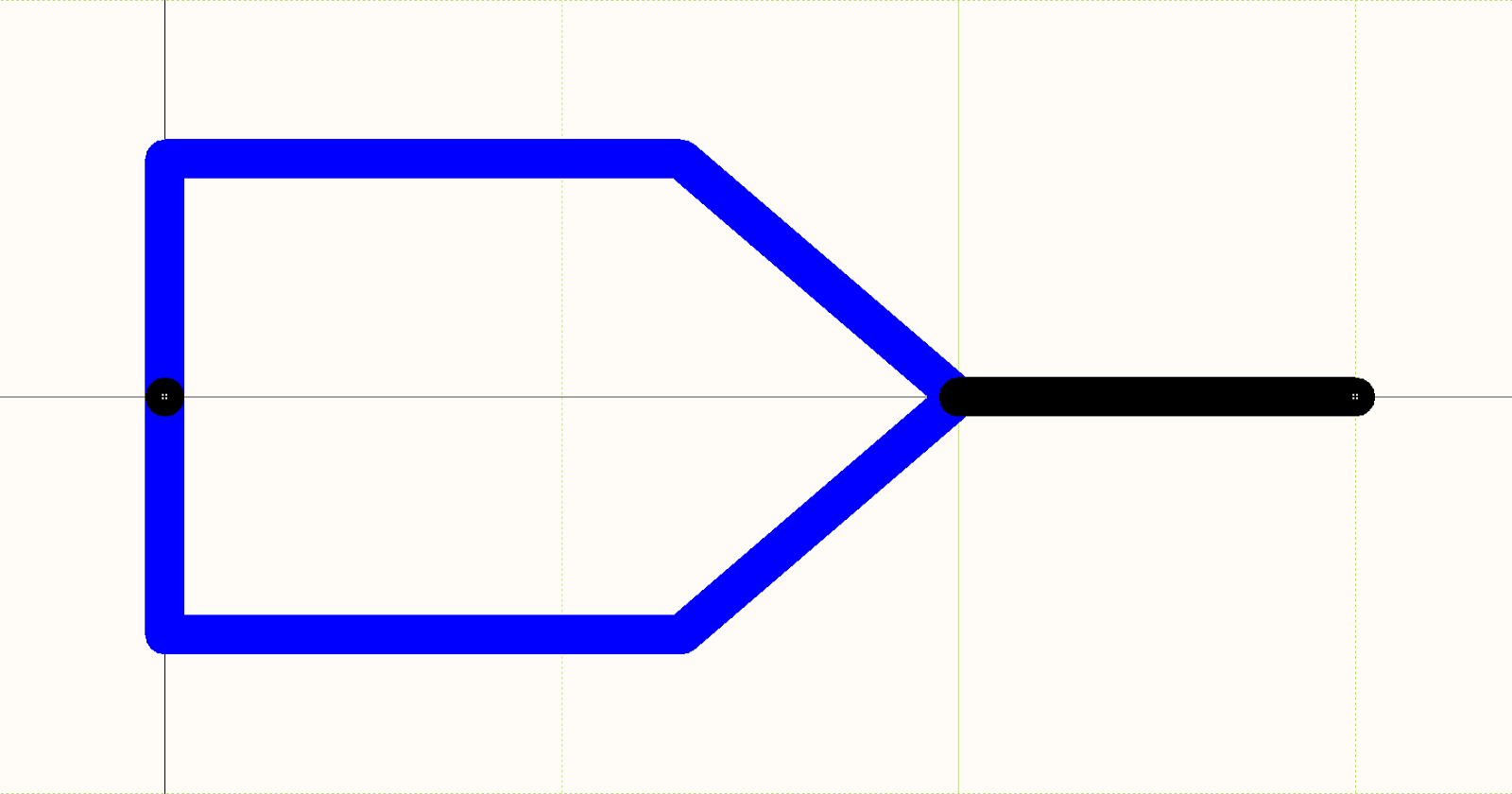 Figure 1. Modélisation de circuit imprimé : Symbole schématique d’une broche.