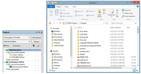 Lavorare con due progetti separati importati in Altium Designer