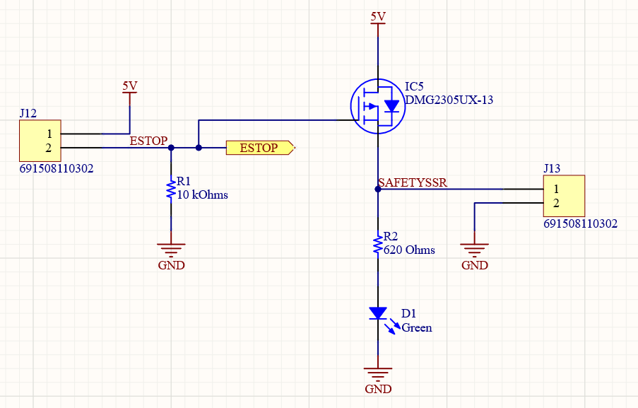 Emergency Stop Schematic for vapor phase reflow oven