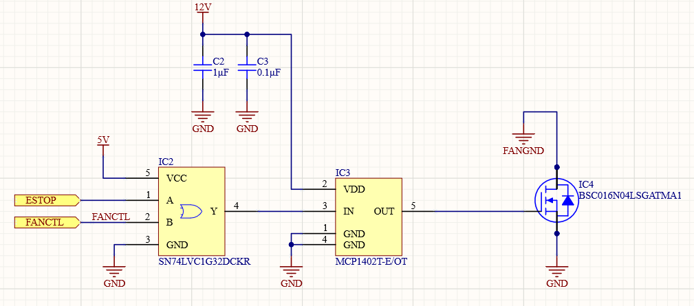 Vapor phase reflow fan controller schematic