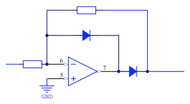 Double diode precision rectifier.