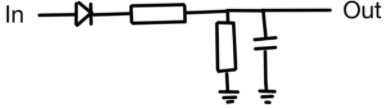Simplified peak detector with input resistor
