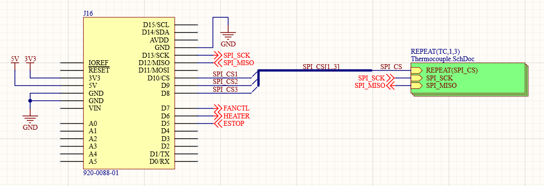 MAX31855 circuit for vapor phase reflow