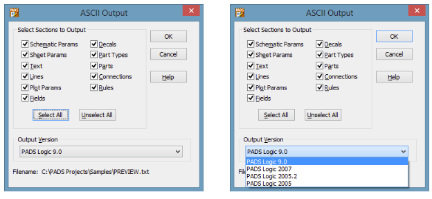 Eine ASCII Datei für einen Schaltplan in Mentor PADS Logic erstellen