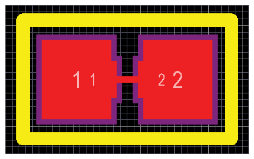 Net Tie components created to allow routing between various routing layers by incorporating through hole Multilayer pads