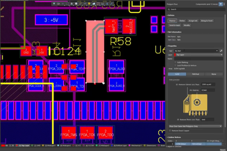 Small circuit board design and layout in Altium Designer