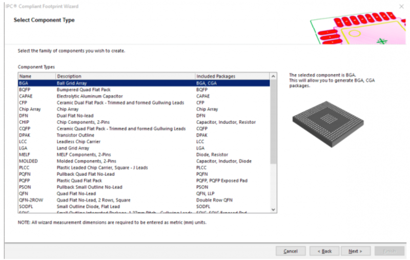 Datenblatt zur PCB-Verwaltung: IPC-konformer Footprint-Wizard