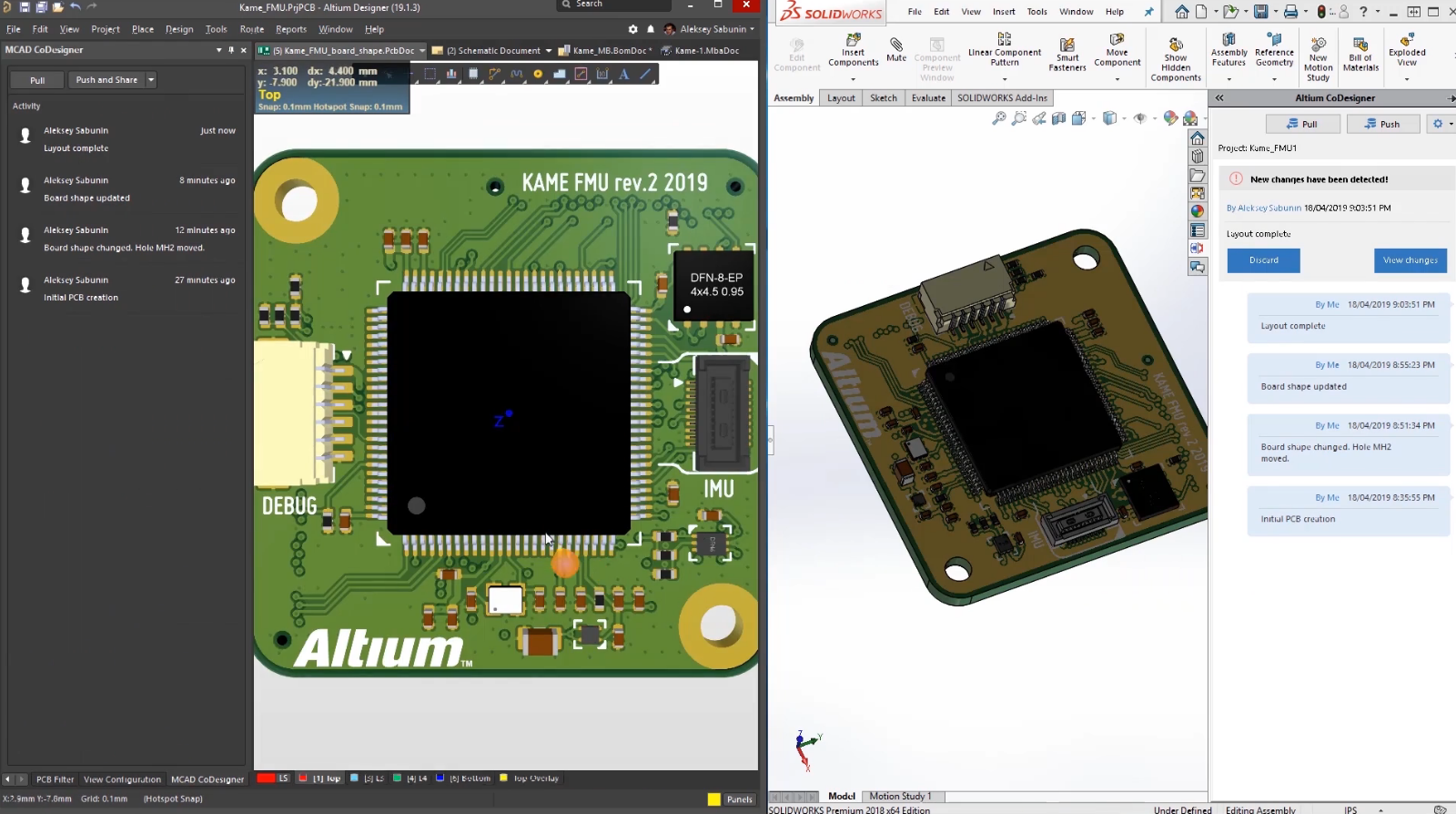 ECAD/MCAD co-designs for PCB functional testing in Altium Concord Pro