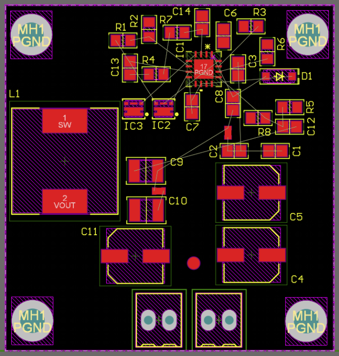 Component placement on the PCB