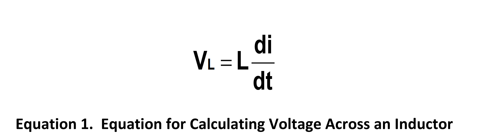 Equation for Finding the Voltage Across an Inductor