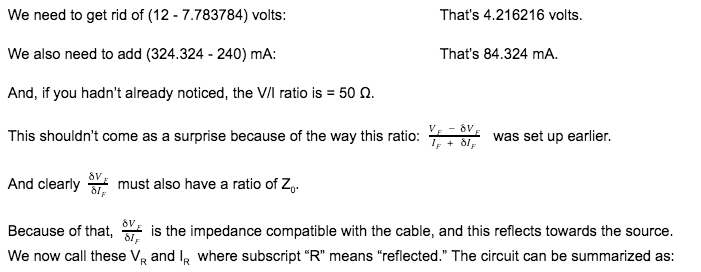 Transmission line reflection coefficient calculations