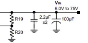 Input capacitance recommended circuit from the MIC2103 data sheet