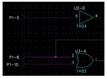 Esempio di un connettore in PADS Logic