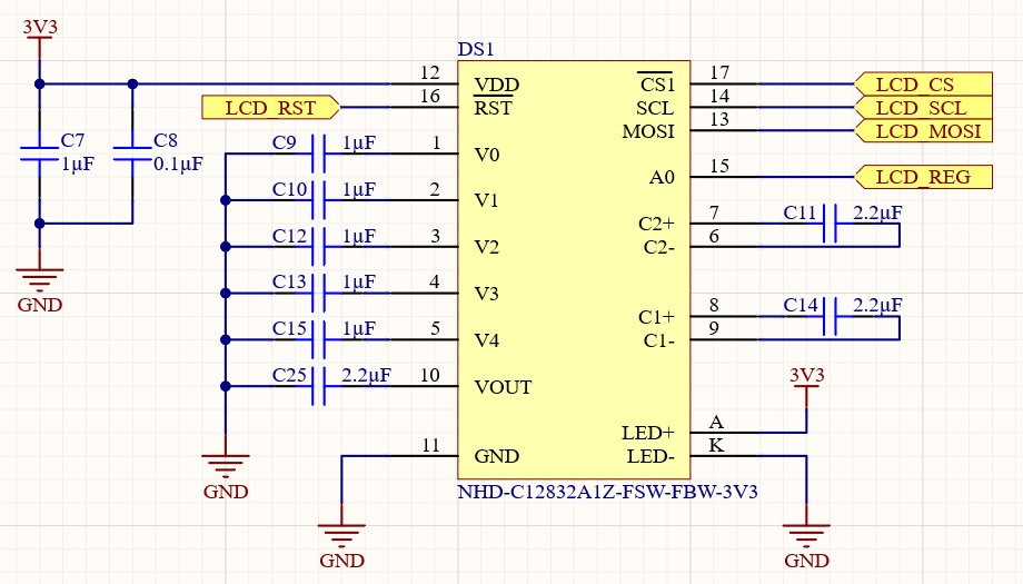 LCD schematic for a current monitor