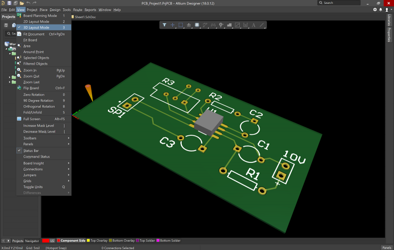 Photodiode circuit pcb layout