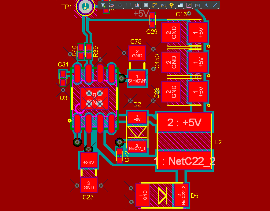 PCB layout switching regulator