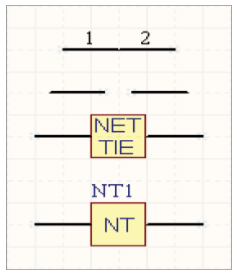 A Net Tie footprint Possibly Used To Short Two Polygons Of Differing Net Names.