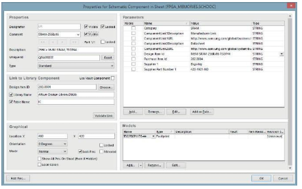 Configurar propiedades para componentes esquemáticos en Altium Designer