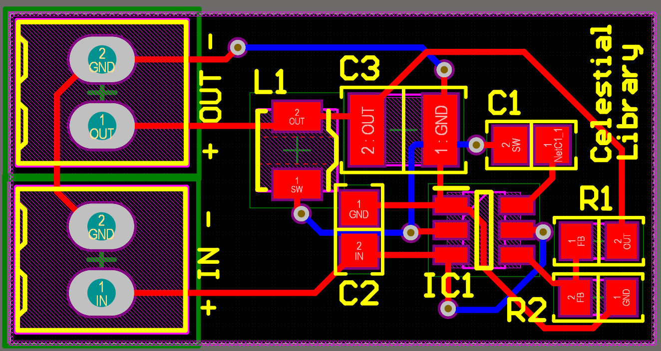 Manually routed PCB