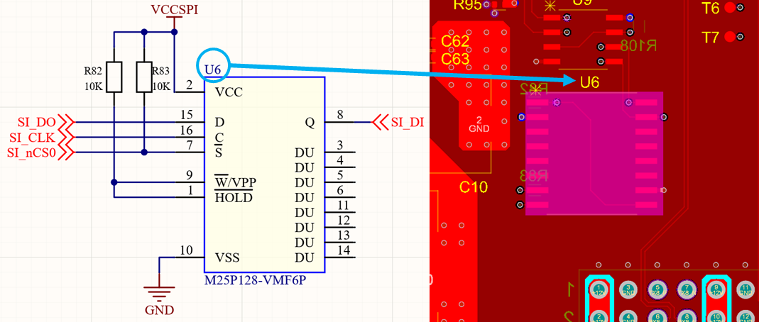 PCB reference designator schematic editor