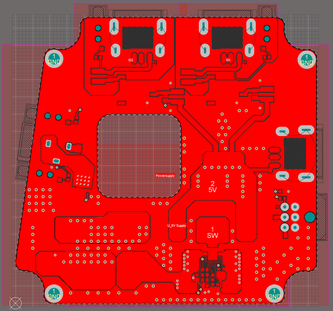 Routed Layout Top layer for the low noise voltage regulator