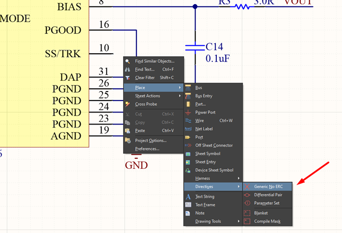 Assigning Generic No ERCs to the USB charger project in Altium Designer
