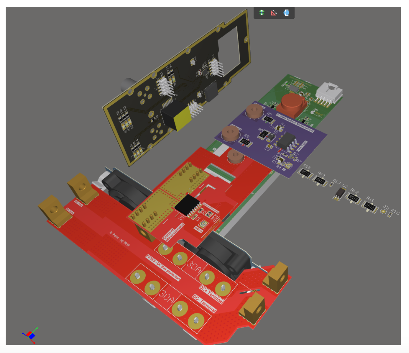 Figure 6. Exemple d’assemblage de plusieurs cartes du projet.