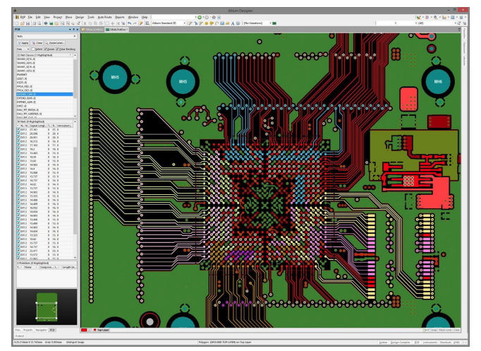 Net Color Overrideを使用するPCBデザイン 