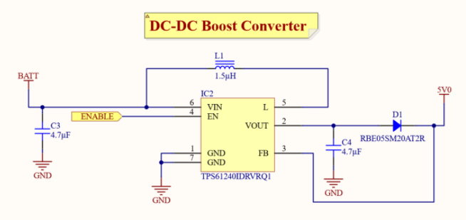 5 V DC-DC Boost Converter schematic