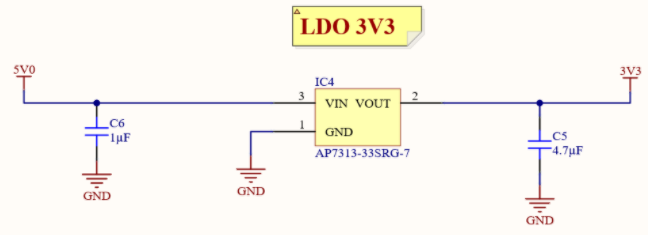 3.3 V LDO schematic