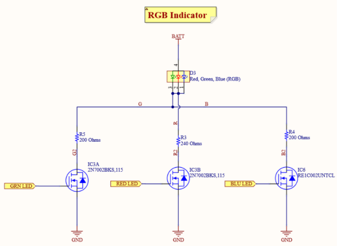RGB LED Indicator schematic