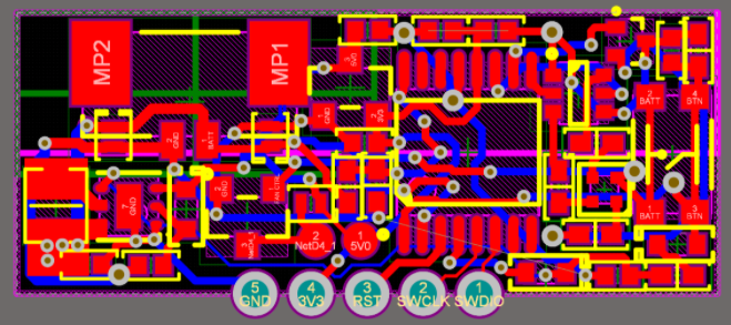 Fully routed project PCB layout in Altium Designer