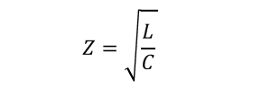 Equation 1. Impedance of a series-terminated transmission line