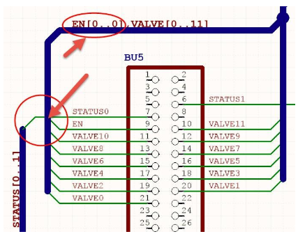 Definición de cables acortados y bus erróneo