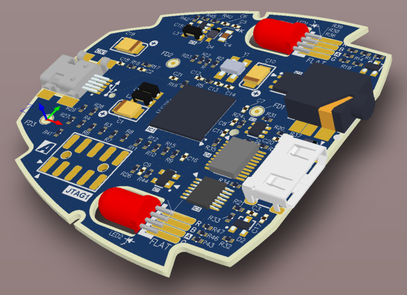  Capture d'écran d'une carte incurvée dans Altium Designer