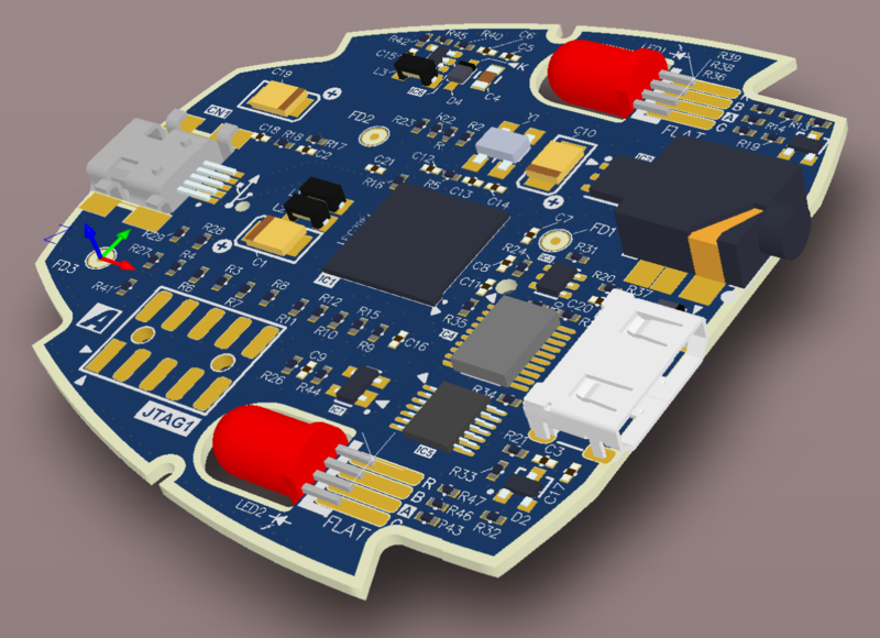 Visualización del diseño de un circuito electrónico en 3D en Altium Designer